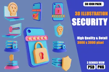 Seguridad Paquete de Illustration 3D