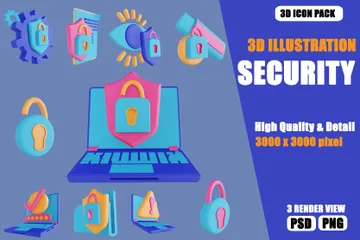 Seguridad Paquete de Illustration 3D