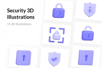 Seguridad Paquete de Icon 3D