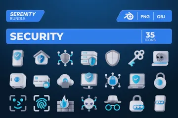 Seguridad Paquete de Icon 3D