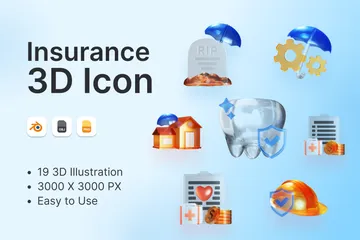 Seguro Pacote de Icon 3D