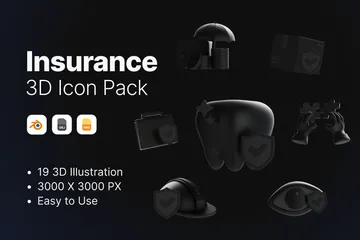 Seguro Pacote de Icon 3D