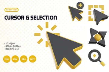 Cursor y selección Paquete de Icon 3D