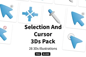 Selection And Cursor 3D Icon Pack