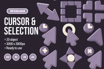 Selection And Cursor 3D Icon Pack