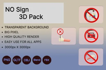 Nenhum sinal Pacote de Icon 3D