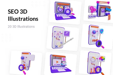 SEO 3D Illustration Pack