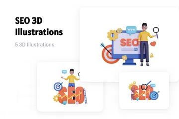 SEO 3D Illustration Pack