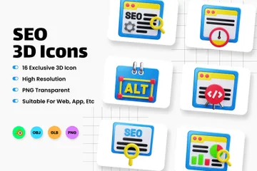 SEO 3D Icon Pack