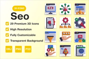Seo 3D Icon Pack