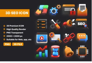 SEO 3D Icon Pack