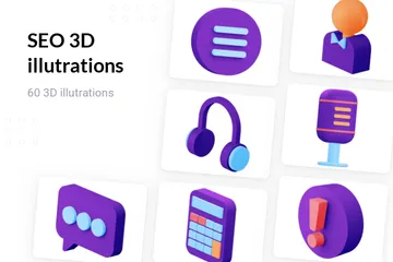 SEO 3D Illustration Pack