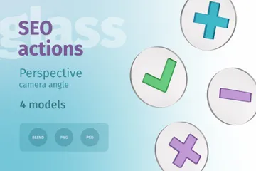 SEO Actions 3D Illustration Pack