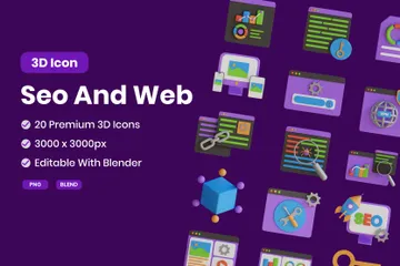 Seo And Web 3D Icon Pack