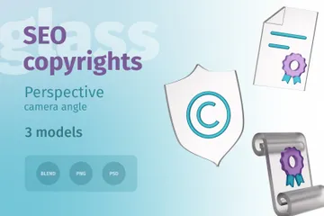 SEO Copyrights 3D Illustration Pack