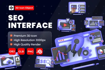 SEO Interface 3D Illustration Pack