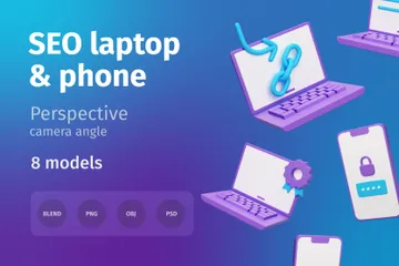 Laptop & Phone 3D Illustration Pack