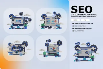 SEO Part 1 3D Illustration Pack