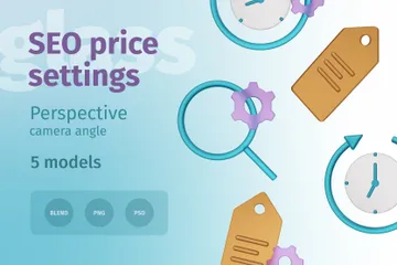 SEO Price Settings 3D Illustration Pack