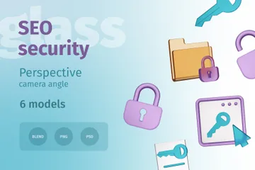 SEO Security 3D Illustration Pack