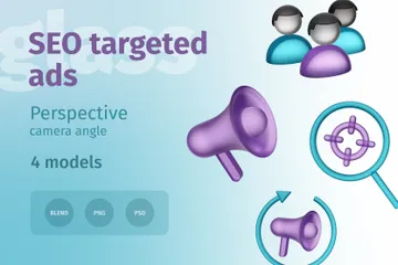 SEO Targeted Ads 3D Illustration Pack