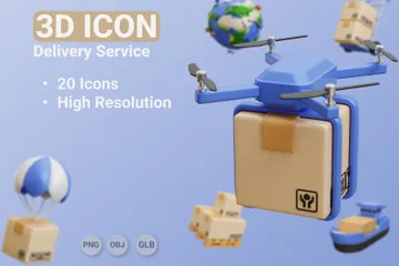 Service de livraison Pack 3D Icon