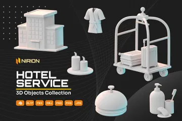 Services hôteliers Pack 3D Icon