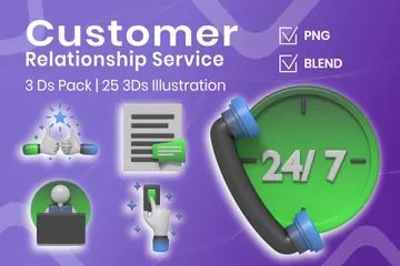 Service relation client Pack 3D Icon