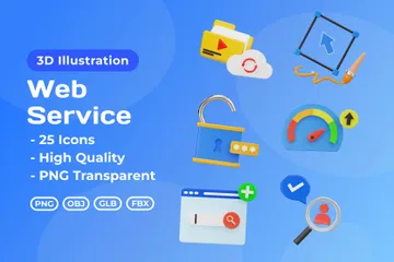 Service Web Pack 3D Icon