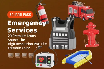 Services d'urgence Pack 3D Icon