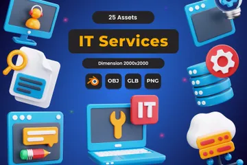 Servicios de TI Paquete de Icon 3D