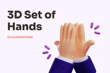 Set Of Hands 3D Illustration Pack