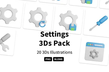 Settings 3D Icon Pack