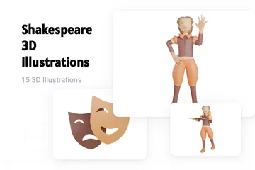 Shakespeare 3D Illustration Pack