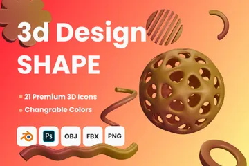 Shape Element 3D Icon Pack