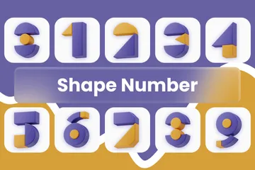 Shape Number 3D Illustration Pack