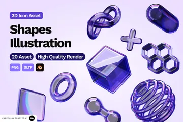 Shapes 3D Icon Pack