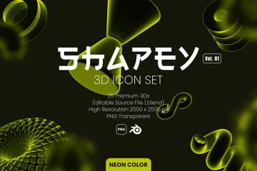 Shapey Vol. 01 Pacote de Icon 3D