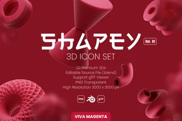 Shapey Vol. 01 3D Icon Pack