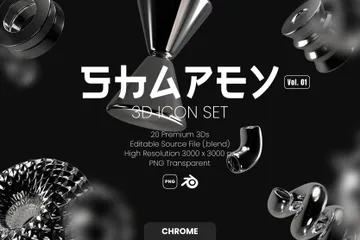 Shapey Vol. 01 3D Icon Pack