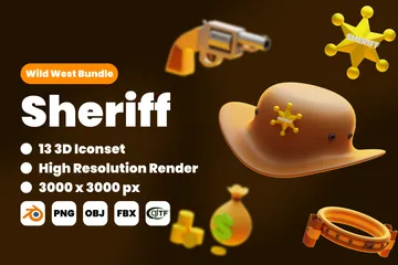 SHERIFF 3D Icon Pack