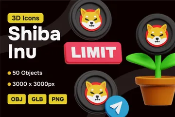 Shiba Inu Crypto 3D Icon Pack