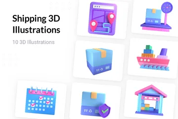 Shipping 3D Illustration Pack