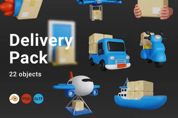 Shipping Delivery 3D Icon Pack