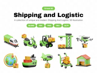 Shipping & Logistics 3D Icon Pack