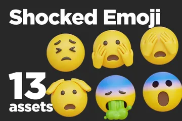 Shocked Emoji 3D Icon Pack