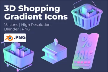 Free Geschäft 3D Icon Pack