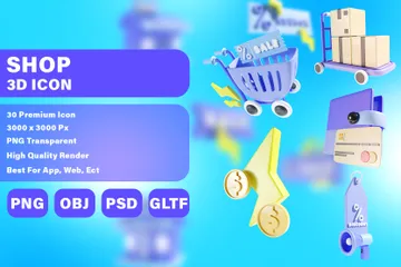 Shop 3D Icon Pack