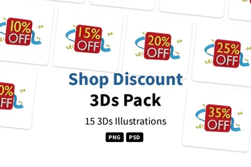 Shop Discount 3D Icon Pack