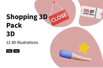 쇼핑 3D Illustration 팩